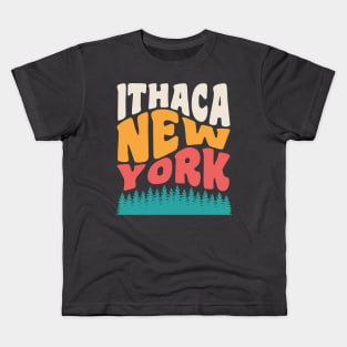 Ithaca New York State Parks Hiking Camping Kids T-Shirt